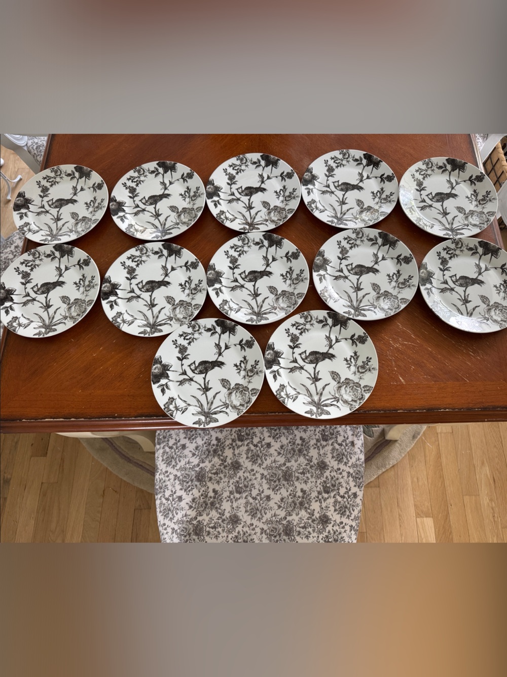 Oleg Cassini White Porcelain Plate with Black Logo